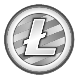 Litecoin silver coin with the Ł symbol